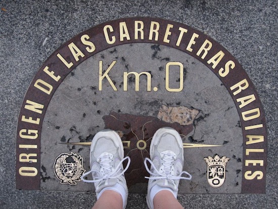 At Kilometre Zero, Puerta del Sol, Madrid, 2012. 