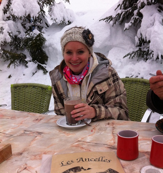 skiing in the alps