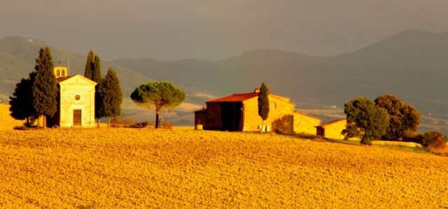 in the Val d'Orcia